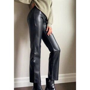 Aritzia Wilfred The Melina Pant High-waisted Vegan Leather Straight Leg Size 8